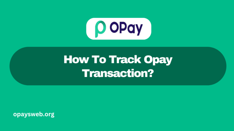 How To Track Opay Transaction?